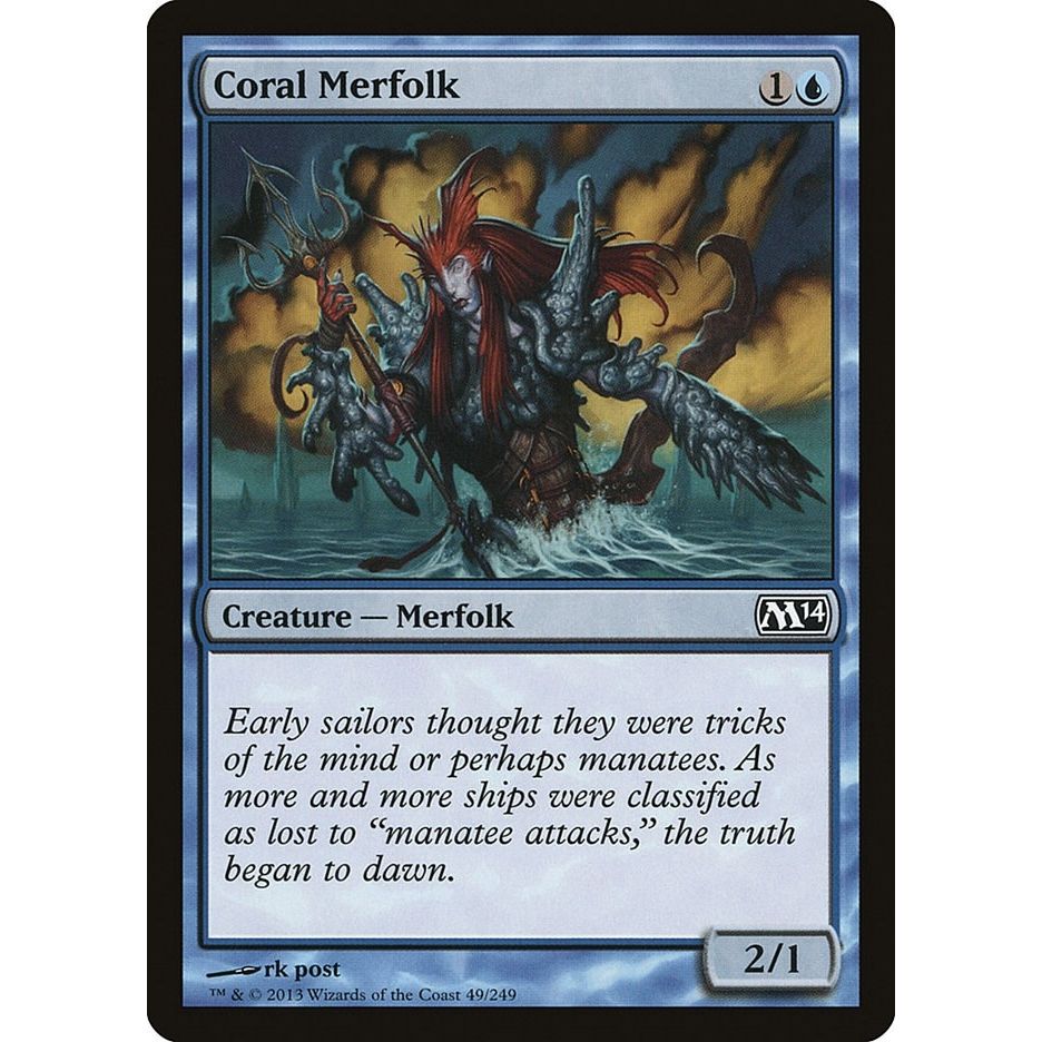 Image for Coral Merfolk (49) (M14) - Magic: The Gathering