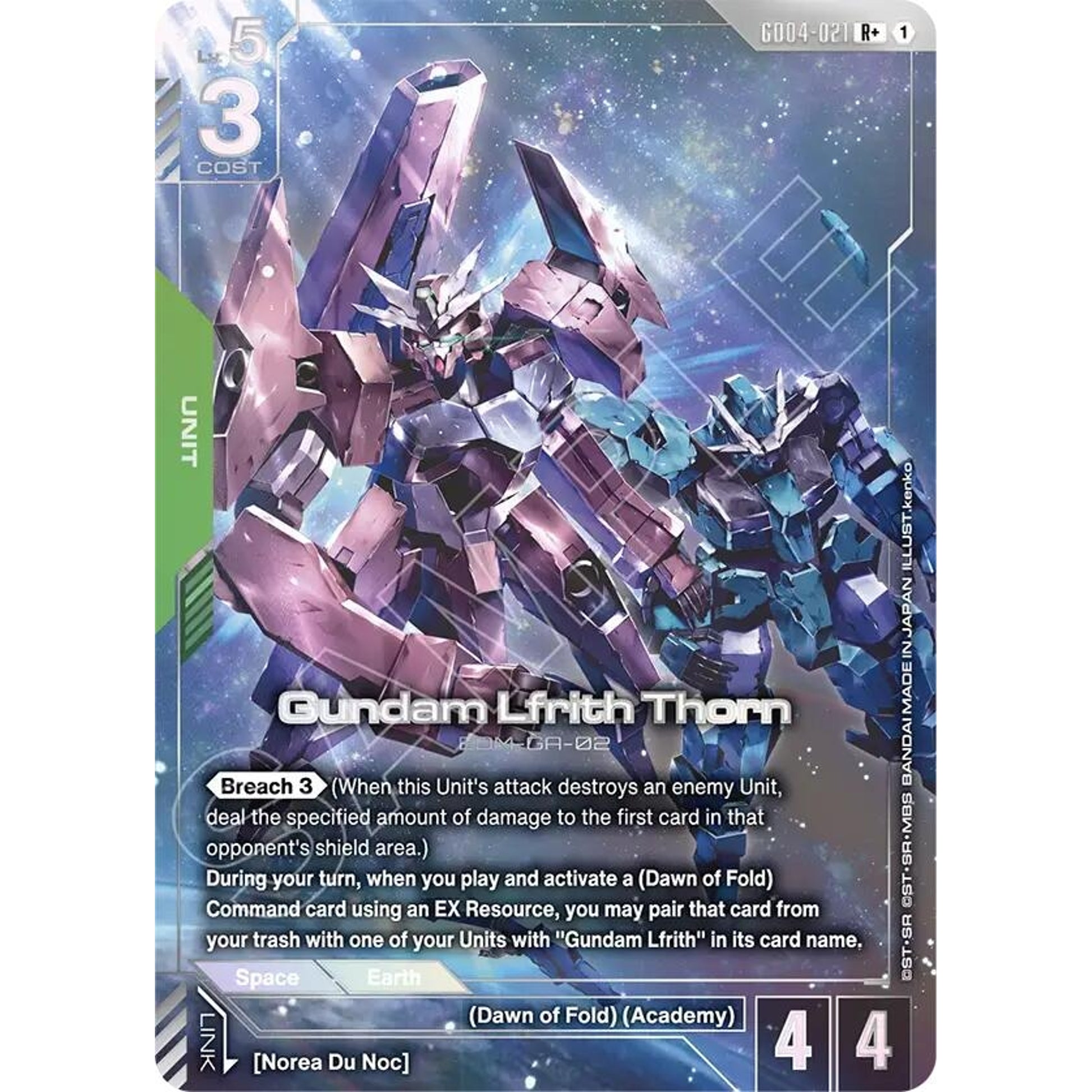 Image for Gundam Lfrith Thorn (R+) (GD04-021) (GD04) - Gundam Card Game