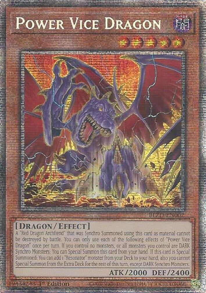 Image for Power Vice Dragon (Starlight Rare) (BLZD-EN002) (BLZD) - YuGiOh