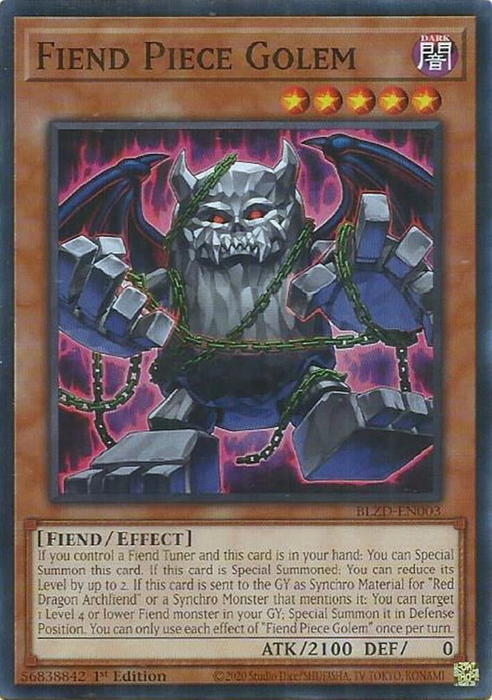 Image for Fiend Piece Golem (BLZD-EN003) (BLZD) - YuGiOh