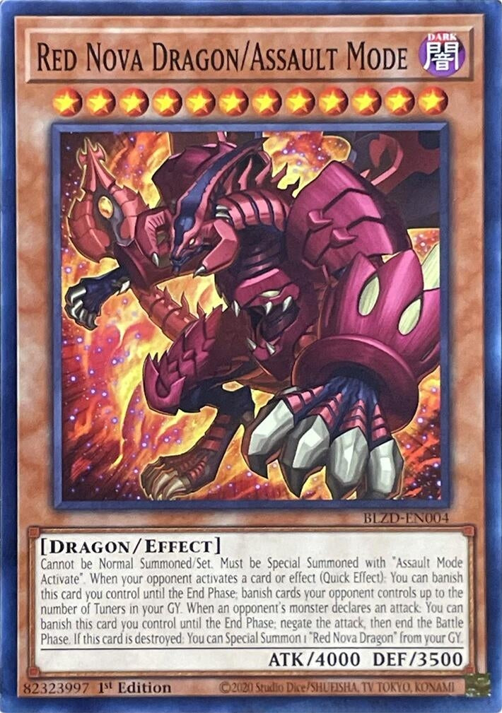Image for Red Nova Dragon/Assault Mode (BLZD-EN004) (BLZD) - YuGiOh