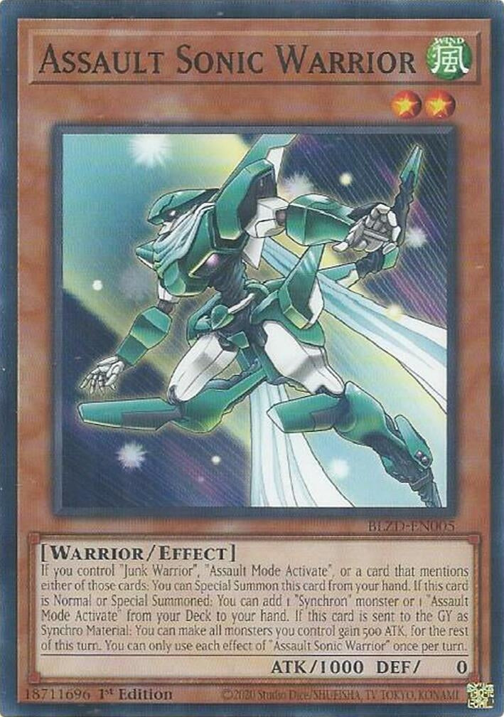 Image for Assault Sonic Warrior (BLZD-EN005) (BLZD) - YuGiOh