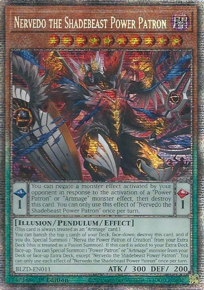 Image for Nervedo the Shadebeast Power Patron (Starlight Rare) (BLZD-EN011) (BLZD) - YuGiOh