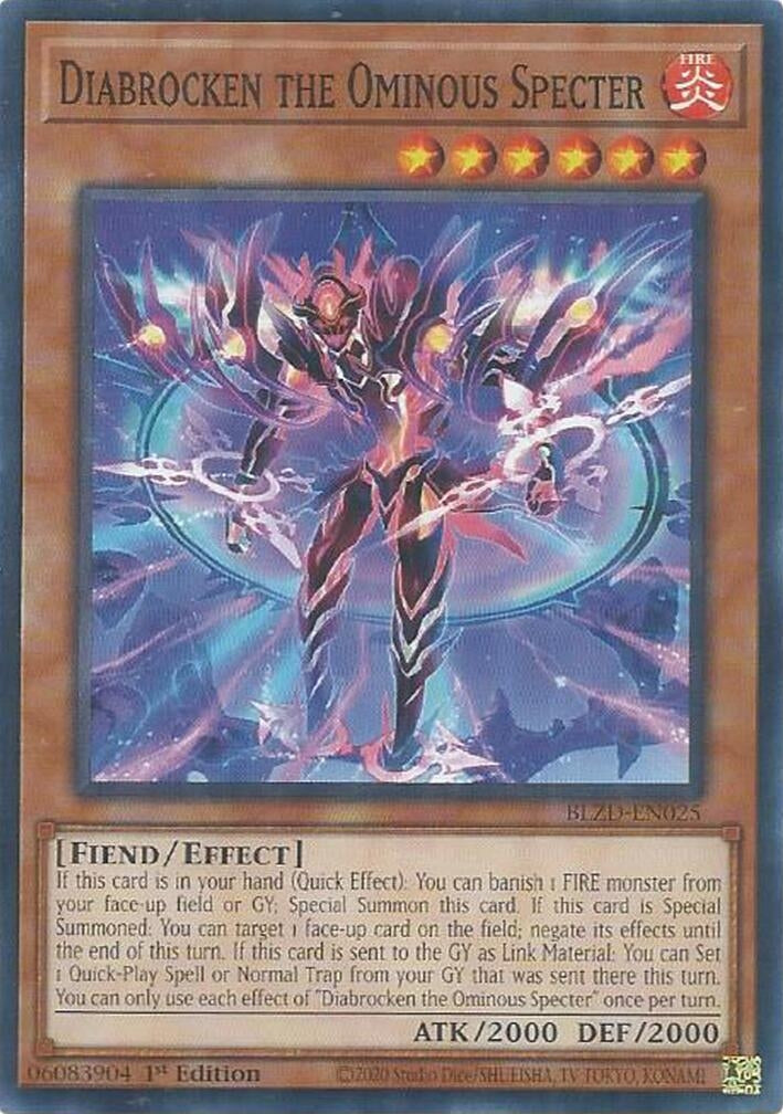 Image for Diabrocken the Ominous Specter (BLZD-EN025) (BLZD) - YuGiOh