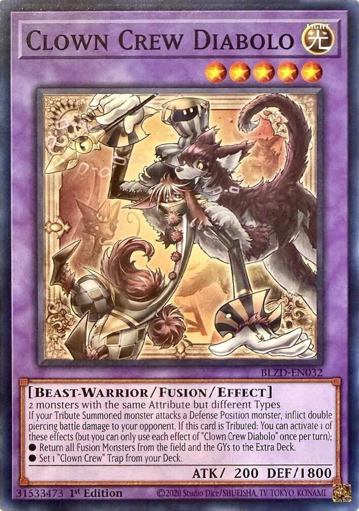 Image for Clown Crew Diabolo (BLZD-EN032) (BLZD) - YuGiOh