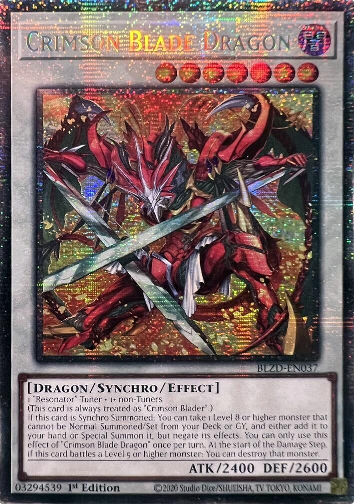 Image for Crimson Blade Dragon (Starlight Rare) (BLZD-EN037) (BLZD) - YuGiOh