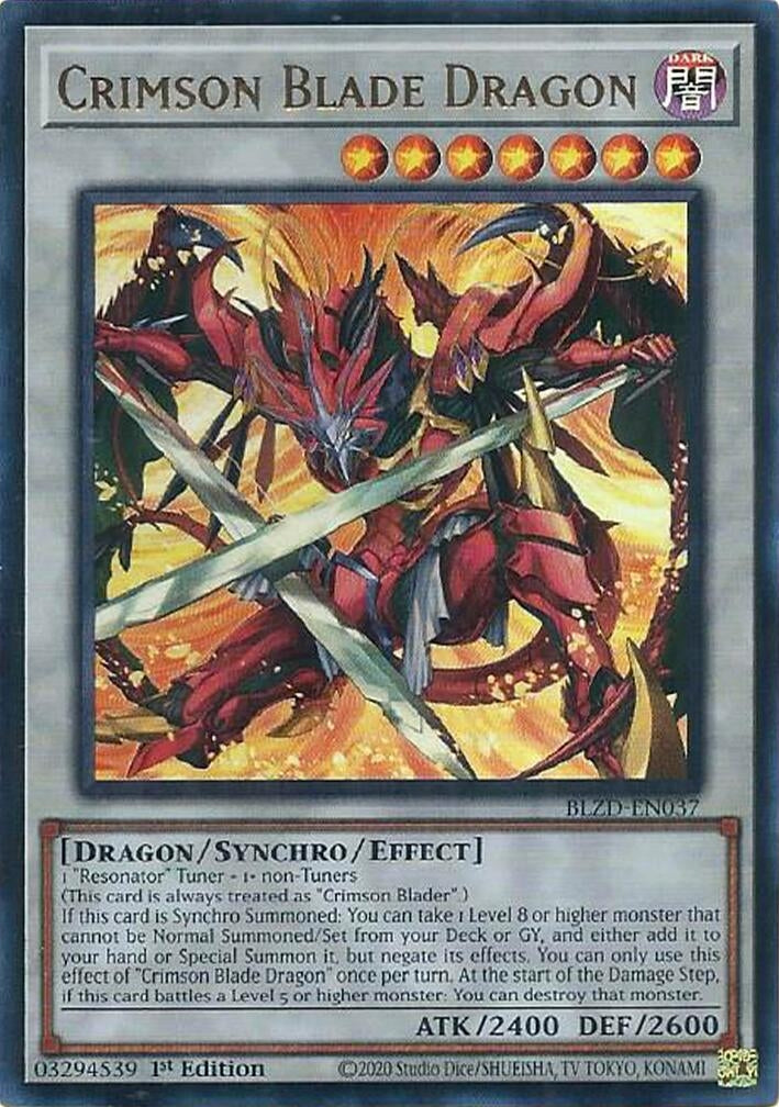 Image for Crimson Blade Dragon (BLZD-EN037) (BLZD) - YuGiOh