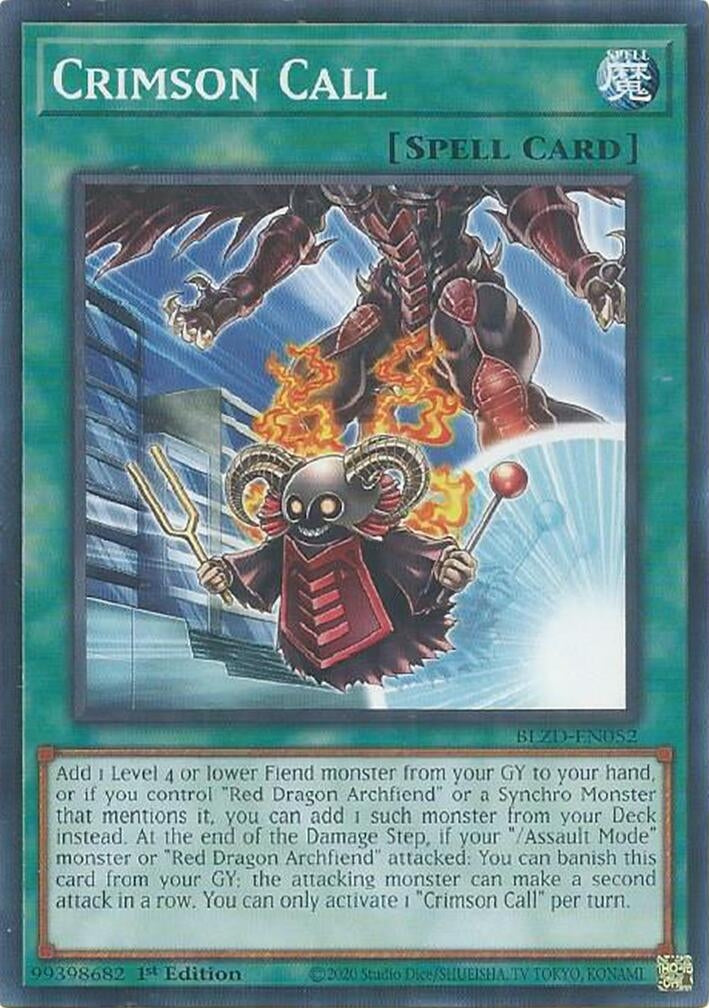 Image for Crimson Call (BLZD-EN052) (BLZD) - YuGiOh