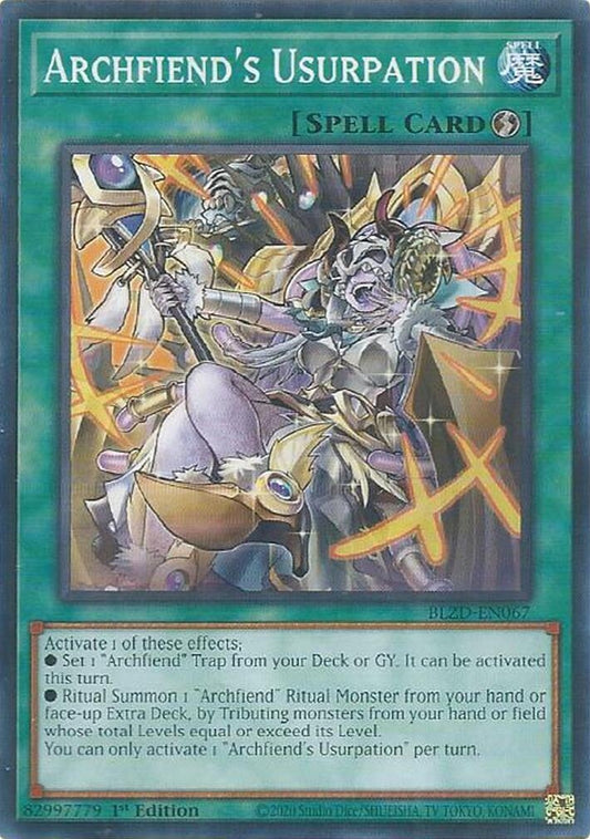 Image for Archfiend's Usurpation (BLZD-EN067) (BLZD) - YuGiOh