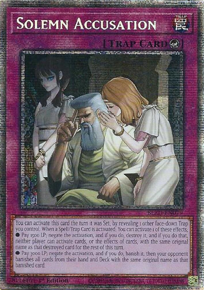 Image for Solemn Accusation (Starlight Rare) (BLZD-EN079) (BLZD) - YuGiOh