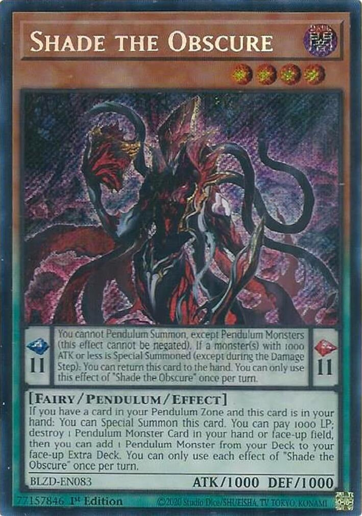 Image for Shade the Obscure (BLZD-EN083) (BLZD) - YuGiOh