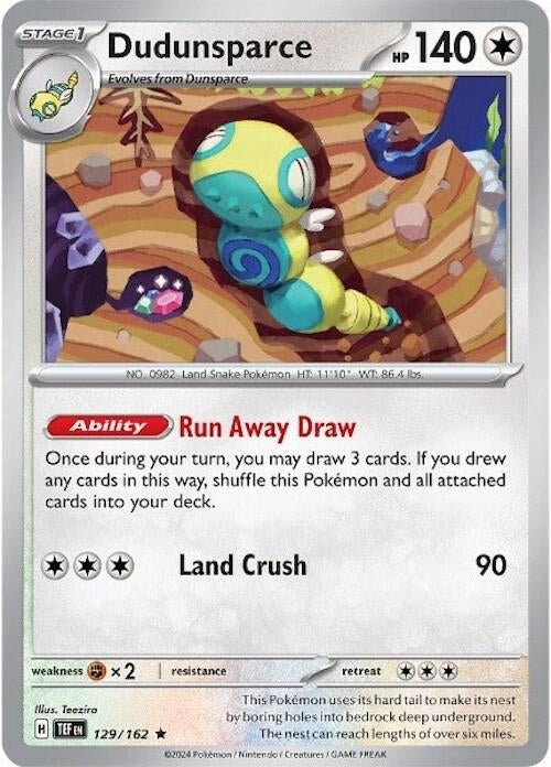 Image for Dudunsparce - 129/162 (Non-Holo) (129/162) (PR) - Pokemon
