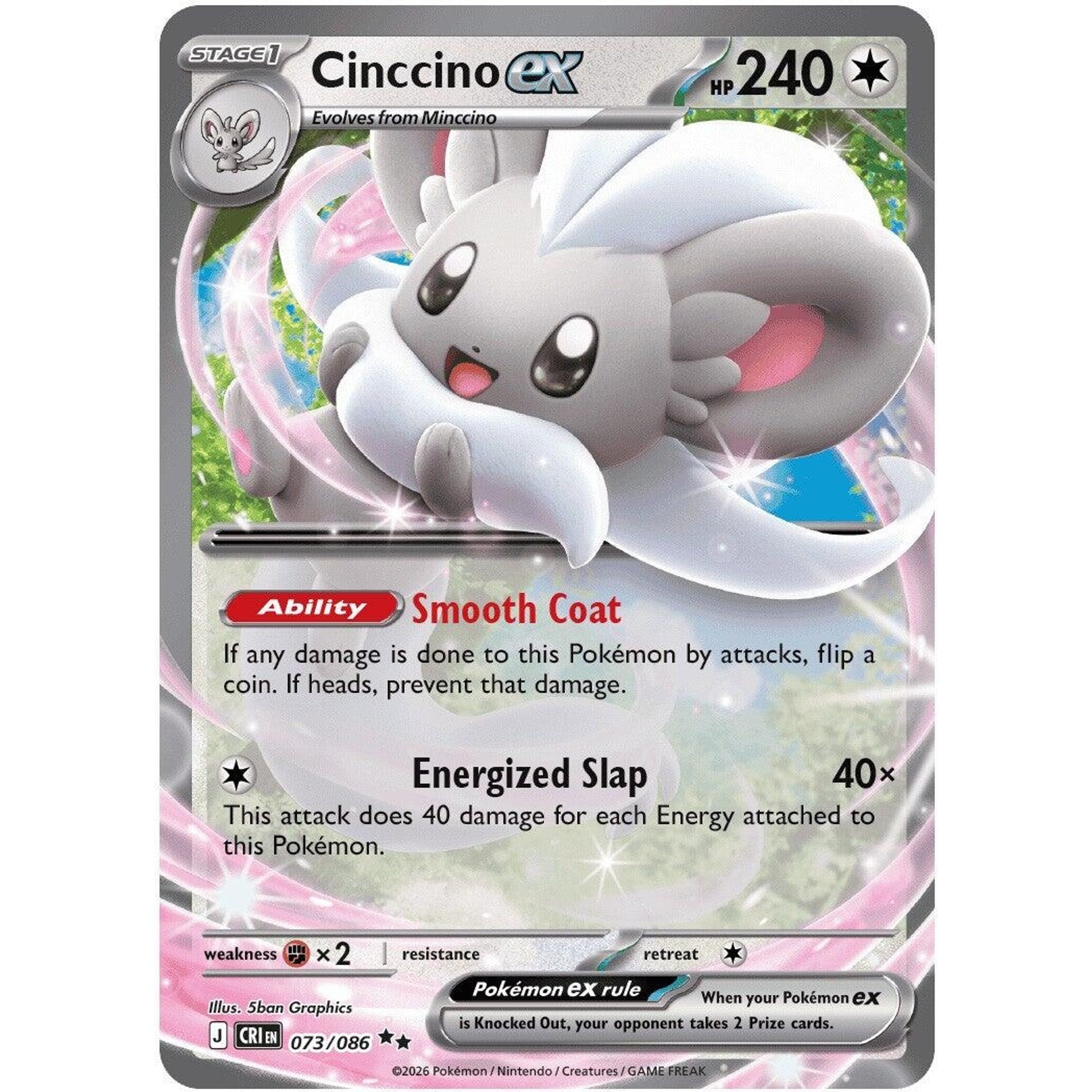 Image for Cinccino ex (073/086) (CRI) - Pokemon