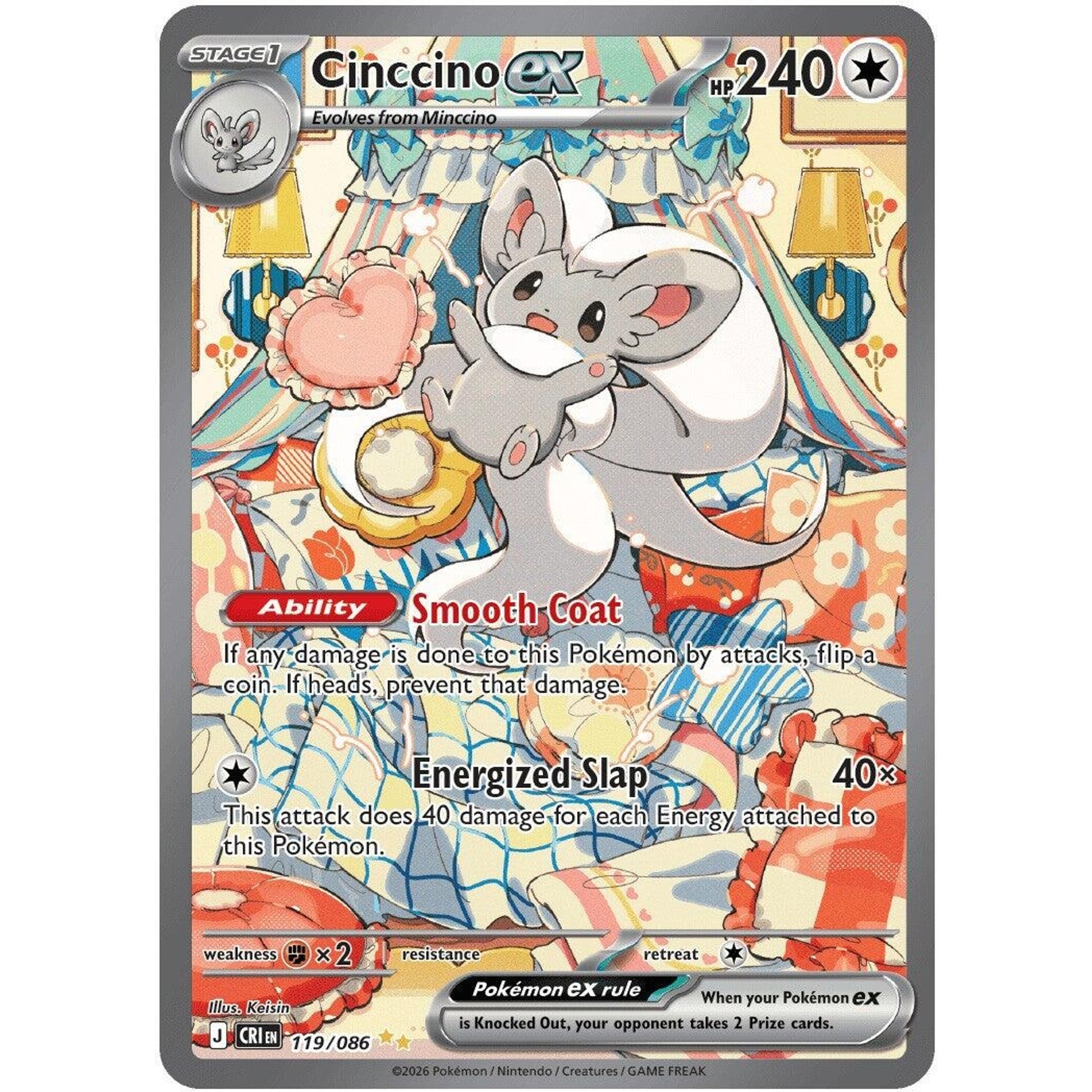 Image for Cinccino ex (119/086) (CRI) - Pokemon