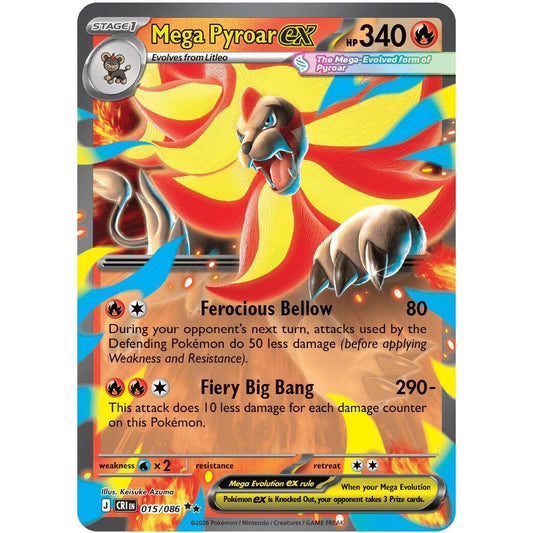 Image for Mega Pyroar ex (015/086) (CRI) - Pokemon