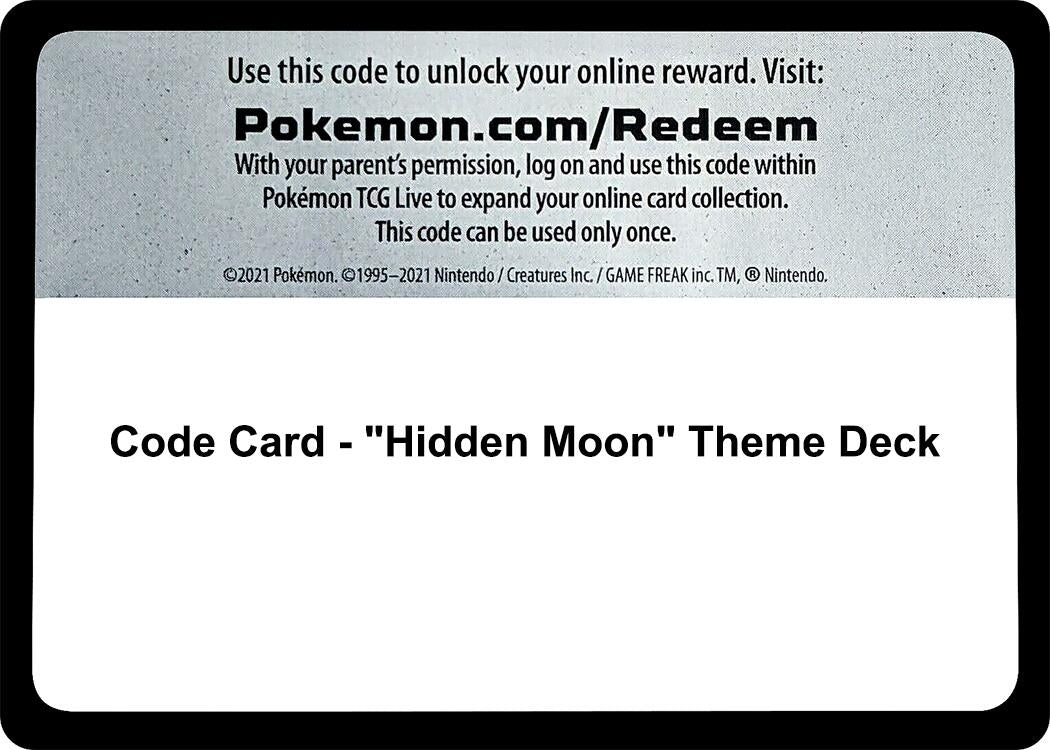 Image for Code Card - "Hidden Moon" Theme Deck (SM02) - Pokemon