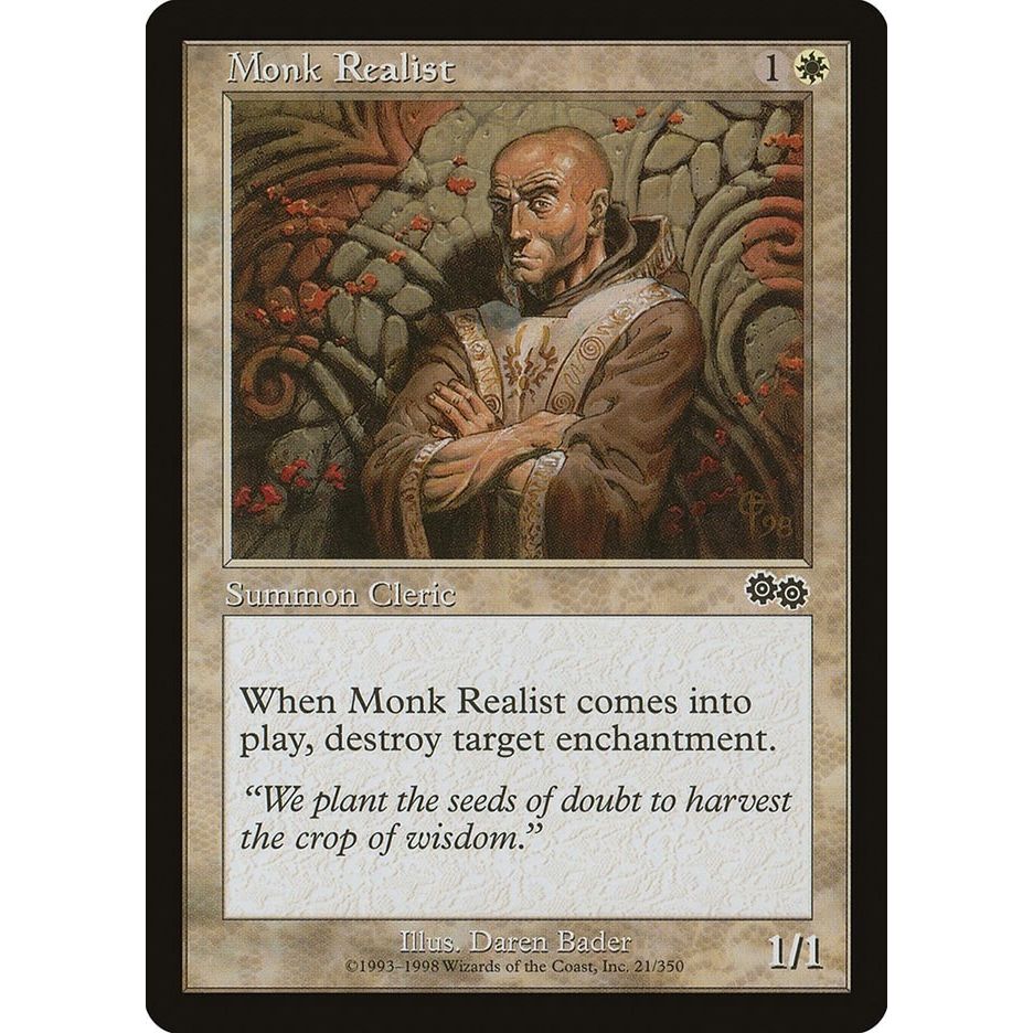 Image for Monk Realist (21) (USG) - Magic: The Gathering