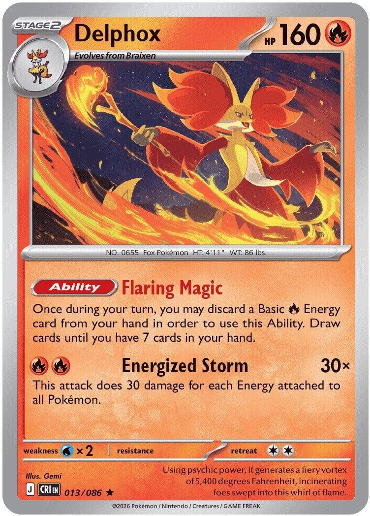 Image for Delphox - 013/086 (Non-Holo) (013/086) (PR) - Pokemon
