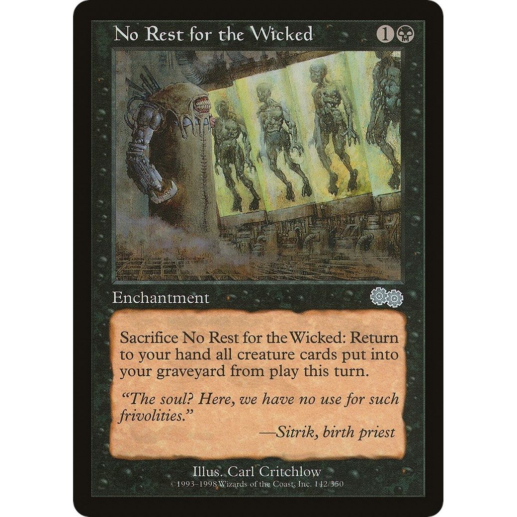 Image for No Rest for the Wicked (142) (USG) - Magic: The Gathering