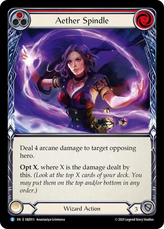 Image for Aether Spindle (Red) (SBZ013) - Flesh and Blood TCG