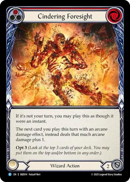 Image for Cindering Foresight (Red) (SBZ014) - Flesh and Blood TCG