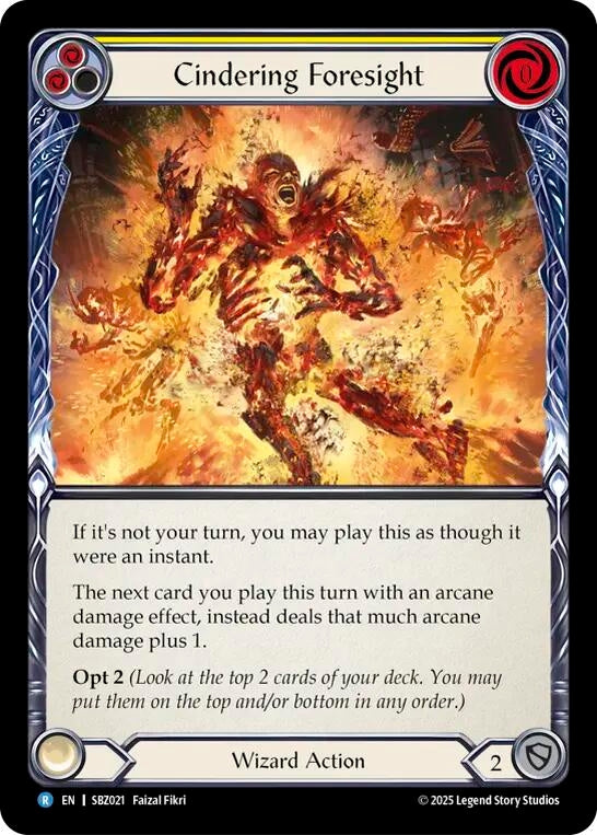Image for Cindering Foresight (Yellow) (SBZ021) - Flesh and Blood TCG