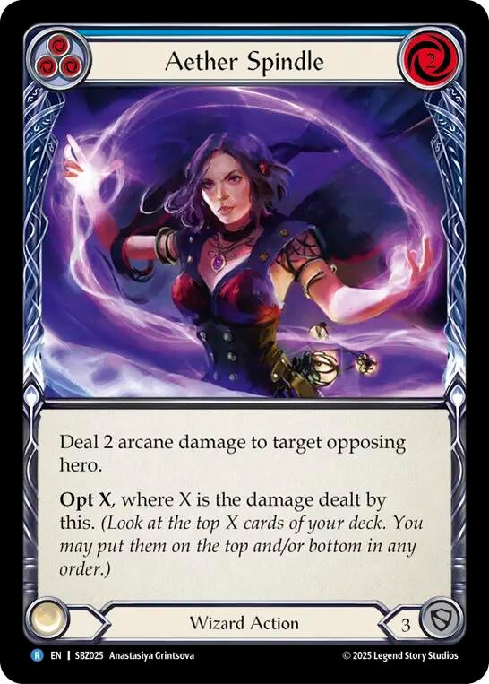 Image for Aether Spindle (Blue) (SBZ025) - Flesh and Blood TCG