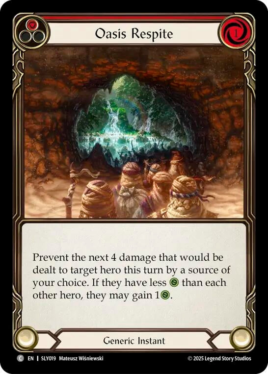 Image for Oasis Respite (Red) (SLY019) - Flesh and Blood TCG