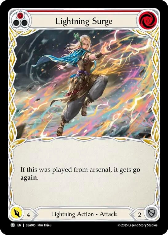 Image for Lightning Surge (Red) (SBA015) - Flesh and Blood TCG