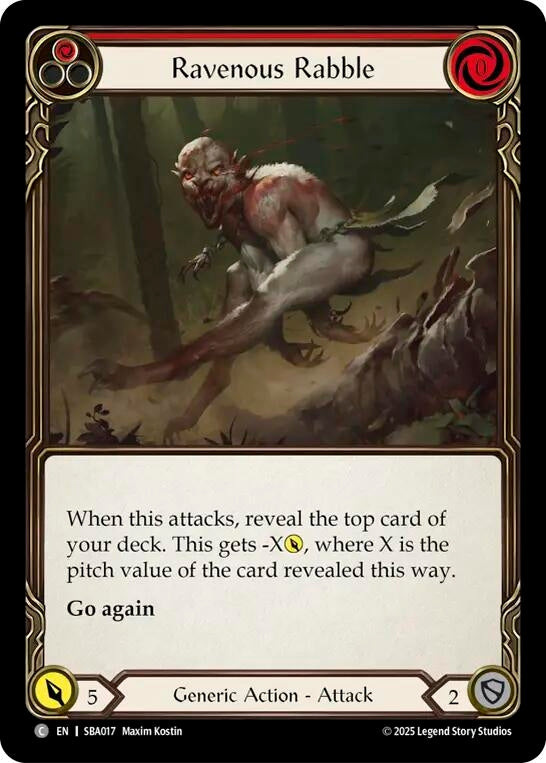Image for Ravenous Rabble (Red) (SBA017) - Flesh and Blood TCG