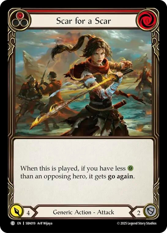 Image for Scar for a Scar (Red) (SBA019) - Flesh and Blood TCG