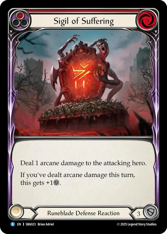 Image for Sigil of Suffering (Red) (SBA023) - Flesh and Blood TCG