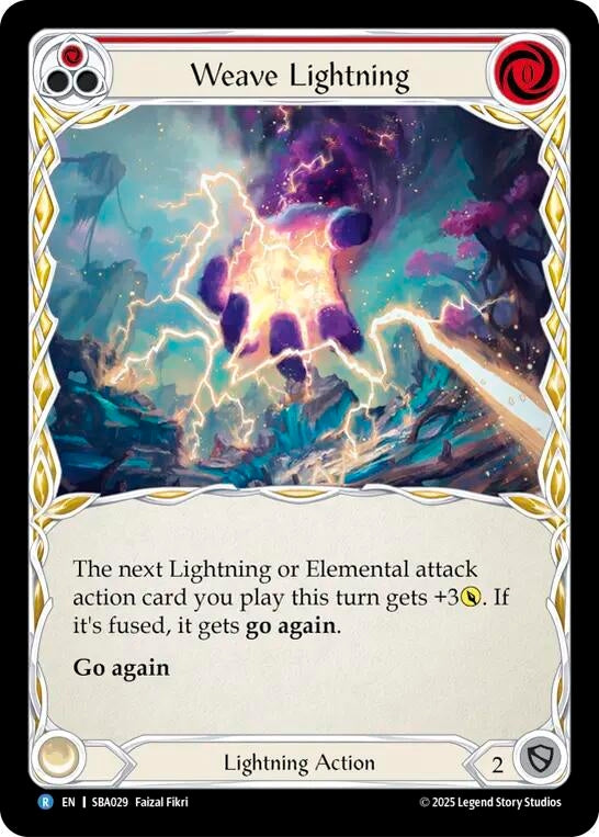 Image for Weave Lightning (Red) (SBA029) - Flesh and Blood TCG