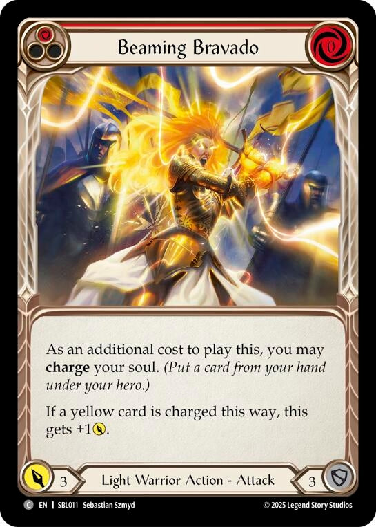 Image for Beaming Bravado (Red) (SBL011) - Flesh and Blood TCG