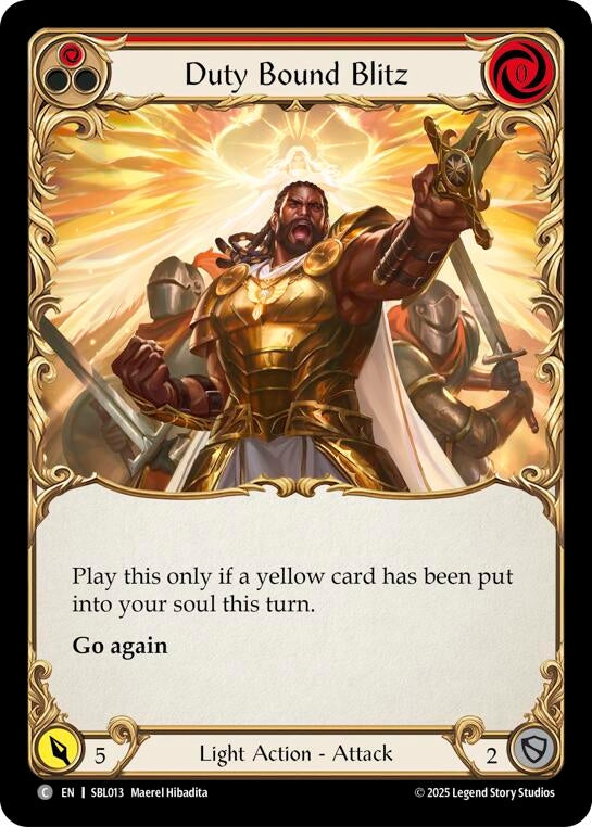 Image for Duty Bound Blitz (Red) (SBL013) - Flesh and Blood TCG