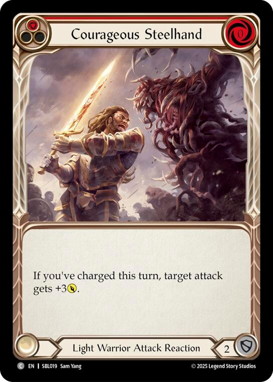 Image for Courageous Steelhand (Red) (SBL019) - Flesh and Blood TCG