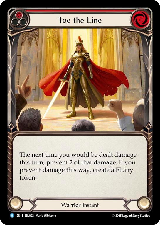 Image for Toe the Line (Red) (SBL022) - Flesh and Blood TCG