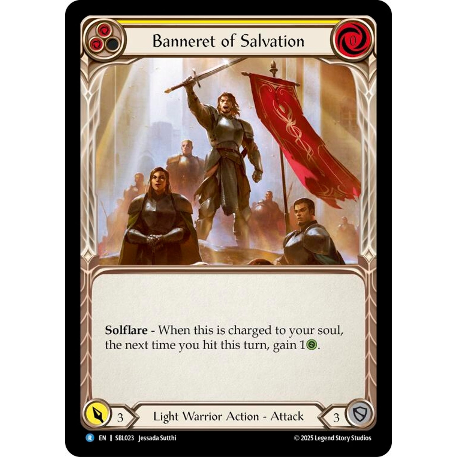 Image for Banneret of Salvation (Yellow) (SBL023) - Flesh and Blood TCG