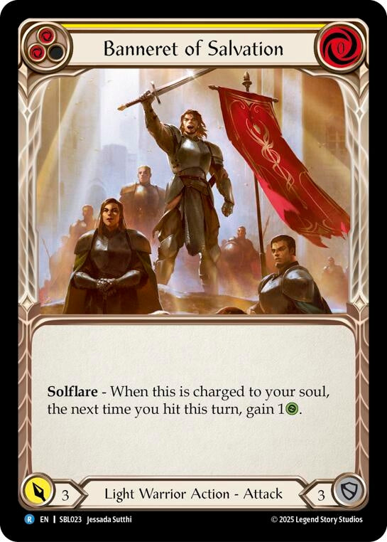 Image for Banneret of Salvation (Yellow) (SBL023) - Flesh and Blood TCG