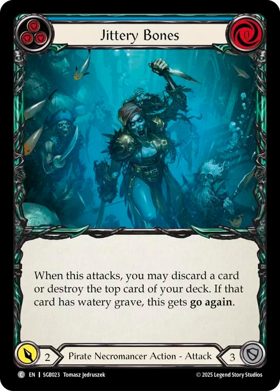 Image for Jittery Bones (Blue) (SGB023) - Flesh and Blood TCG