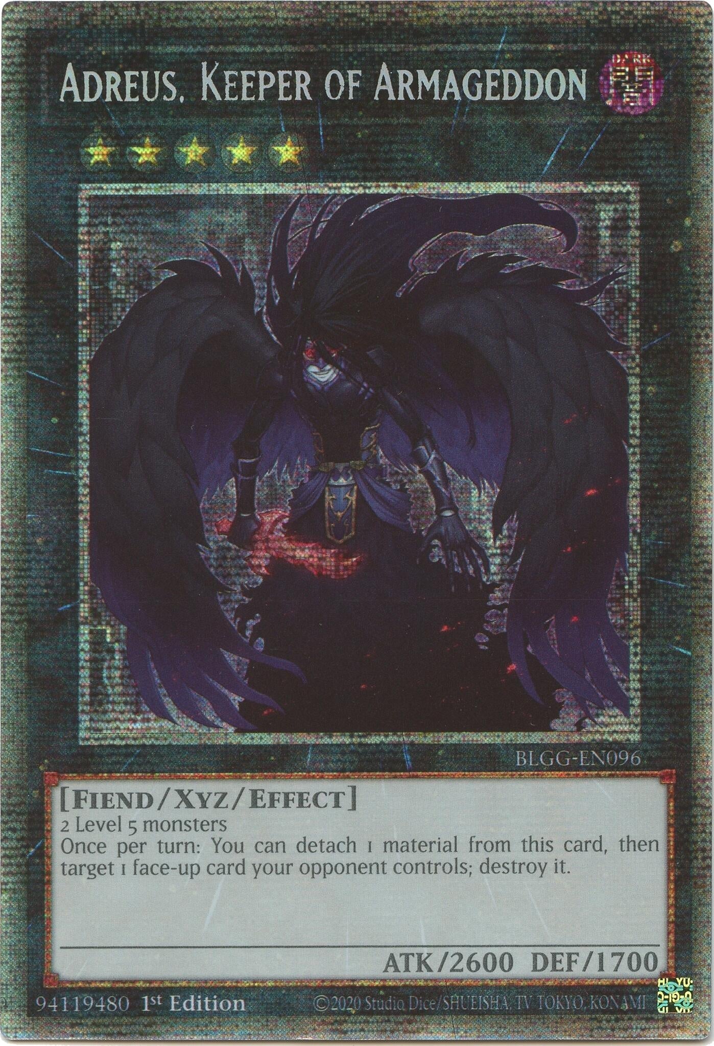 Image for Adreus, Keeper of Armageddon (Starlight Rare) (BLGG-EN096) (BLGG) - YuGiOh