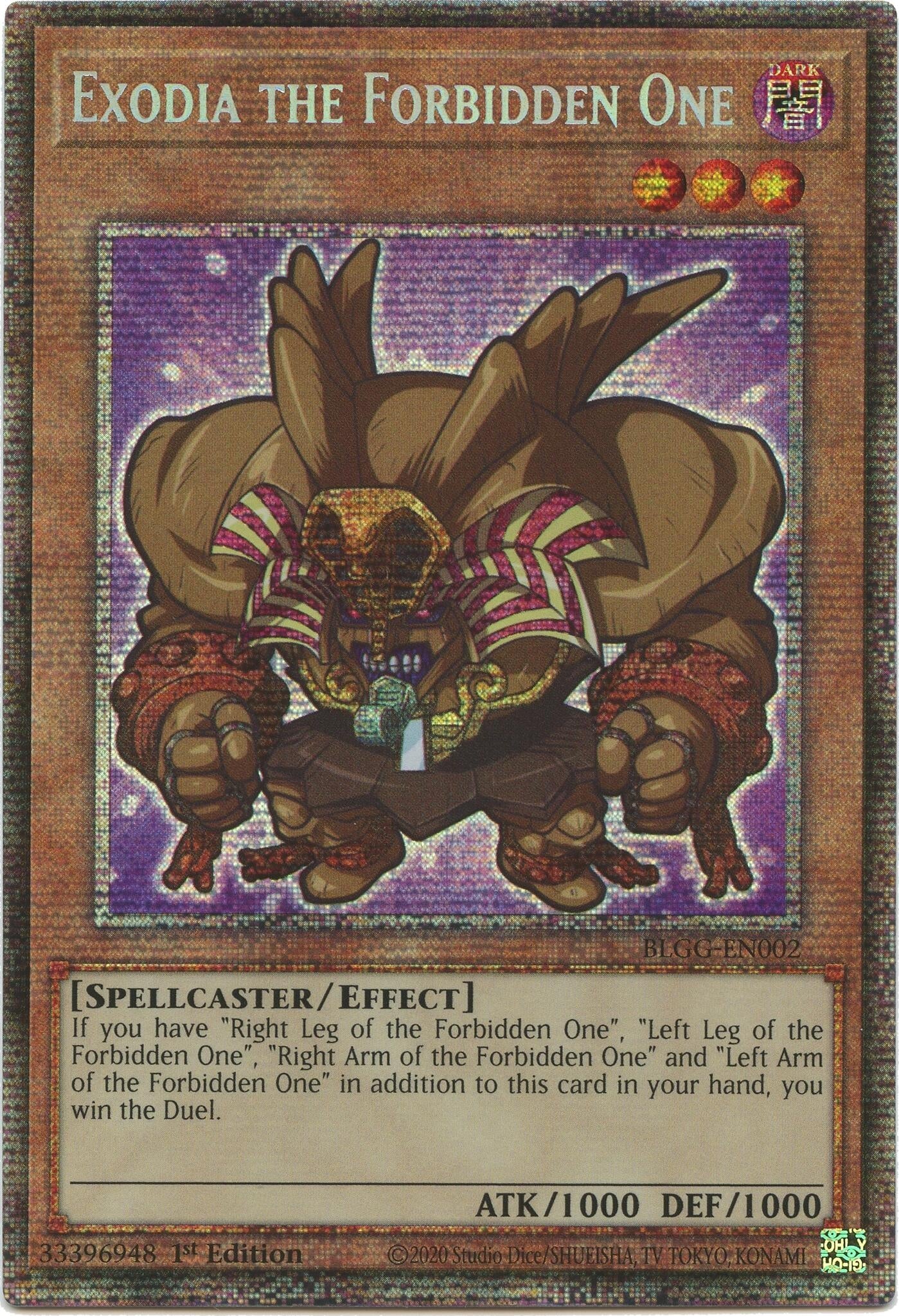 Image for Exodia the Forbidden One (Starlight Rare) (BLGG) - YuGiOh