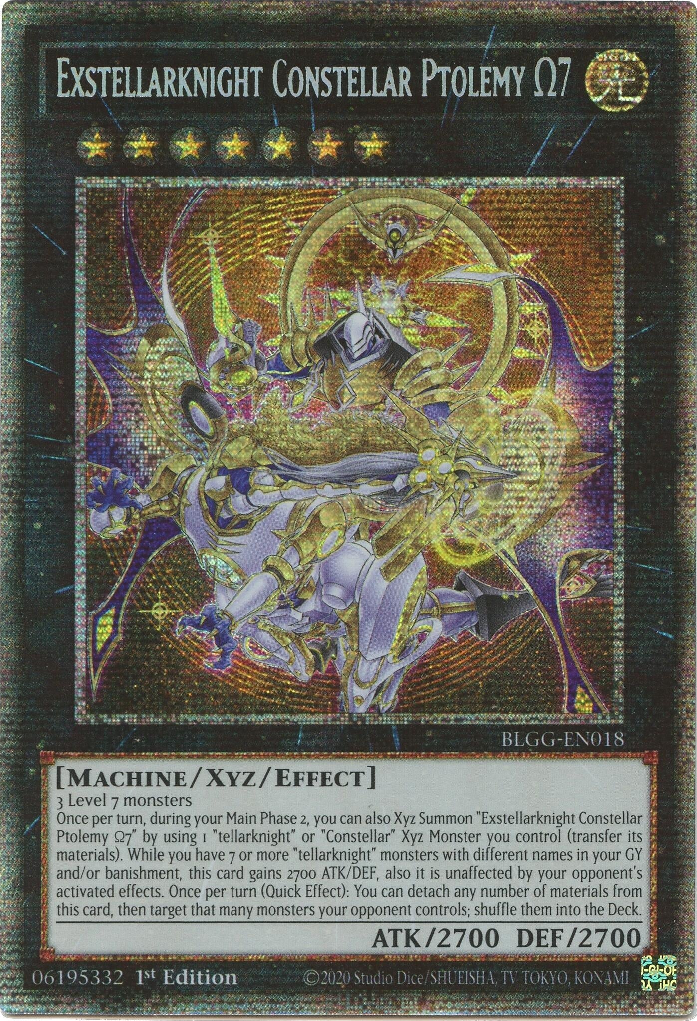 Image for Exstellarknight Constellar Ptolemy Omega 7 (Starlight Rare) (BLGG) - YuGiOh