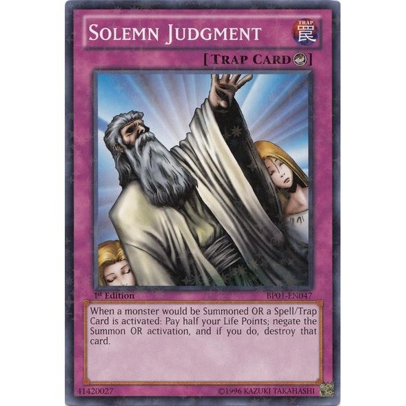 Image for Solemn Judgment (Starfoil) (BP01-EN047) (BP01) - YuGiOh