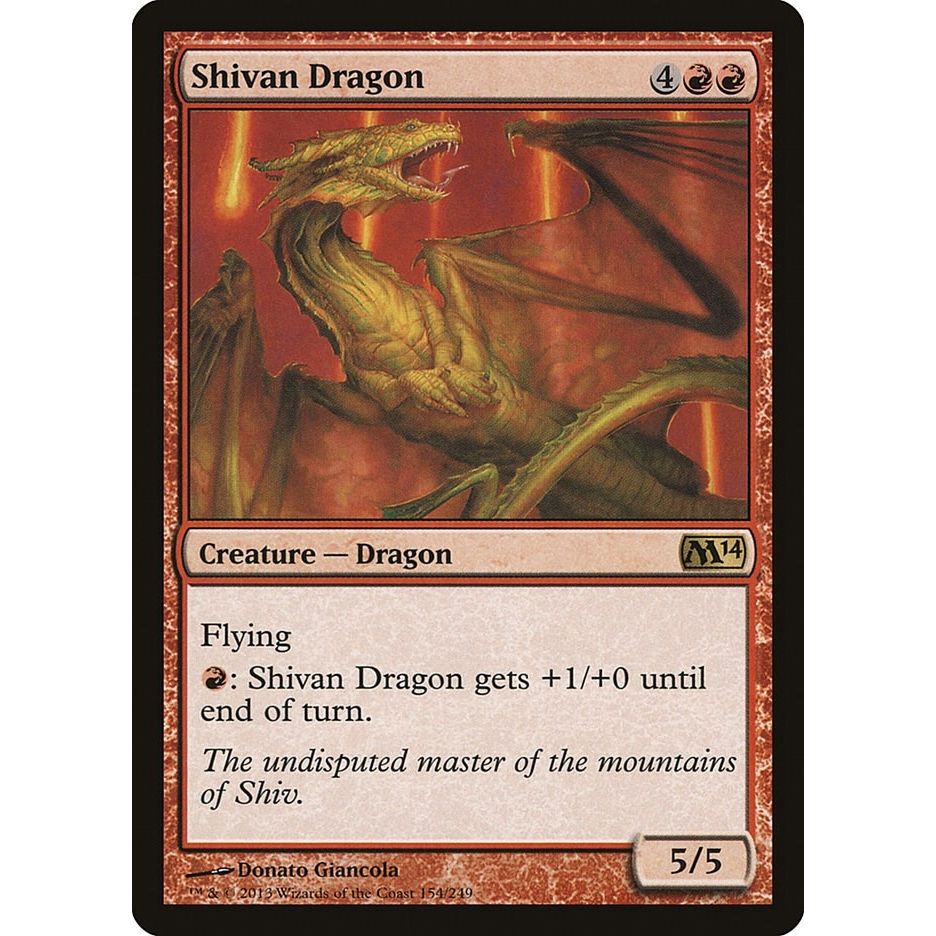 Image for Shivan Dragon (154) (M14) - Magic: The Gathering