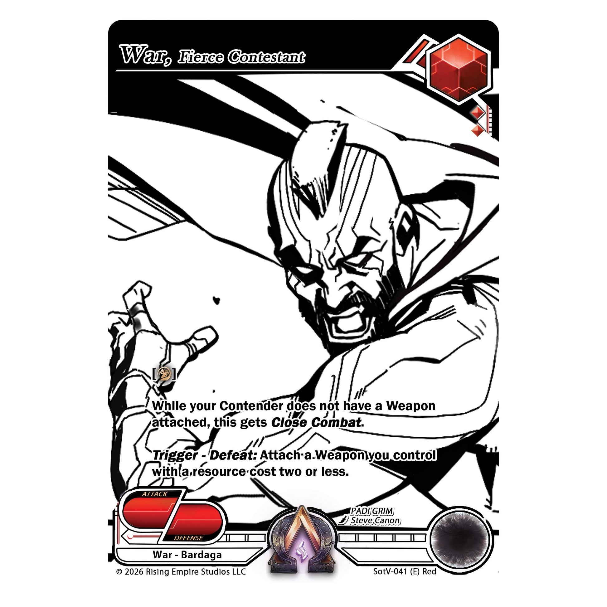 Image for War, Fierce Contestant (Ink) (SotV-041) - Alpha Clash