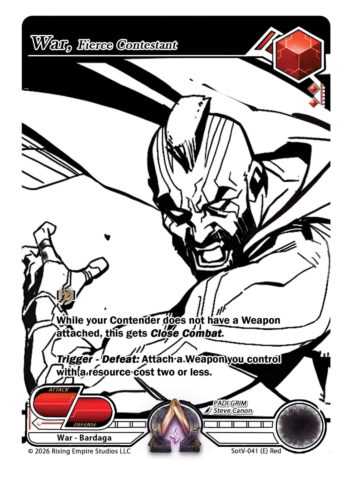 Image for War, Fierce Contestant (Ink) (SotV-041) - Alpha Clash
