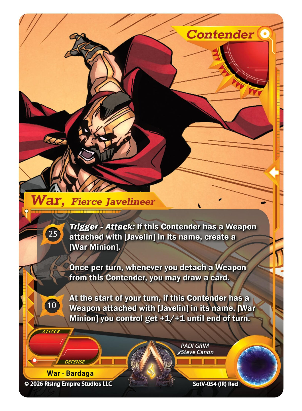 Image for War, Fierce Javelineer (SotV-054) - Alpha Clash