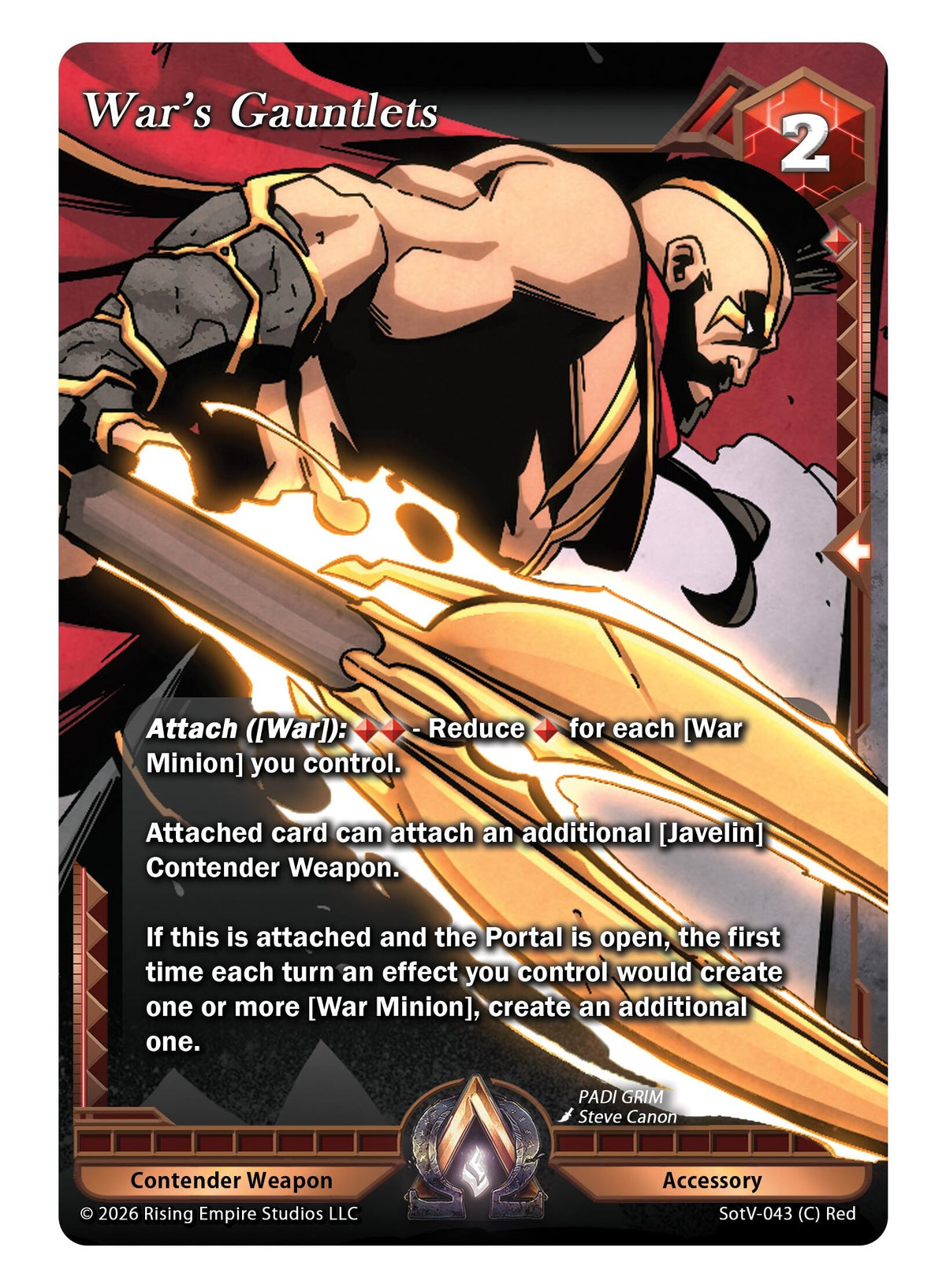 Image for War's Gauntlets (SotV-043) - Alpha Clash