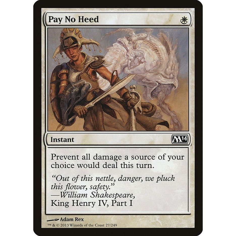 Image for Pay No Heed (27) (M14) - Magic: The Gathering